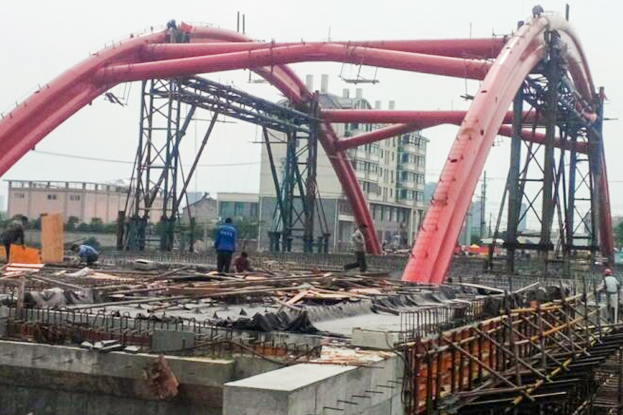 Pont routier de Tashan traversant la rivière Xinlai, comté de Laian, province d'Anhui